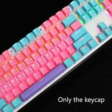 Keycaps Profil OEM Bahan PBT, Warna Campuran Abu-abu Merah Hitam Putih, Cocok untuk Sebagian Besar Keyboard Mekanik dengan Spacebar & Cross Switch 6.25U (Cherry MX Switch), Kompatibel dengan Keyboard Mekanik 61/87/104 Tombol - View 13