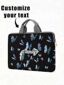 1pc Custom Laptop Bag, Unique Design (Photo, Landscape, Illustration), Large Capacity, Lightweight, Fashionable, Best Gift Choice, Back To School Essential - one-size - View 4