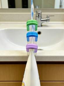 3D Printed Toothpaste Squeezer, Toothpaste Dispenser Tool, Easy Toothpaste Dispensing, With Detachable Cap, Bathroom Accessory, Suitable For Toothpaste & Face Wash, For Home & Travel - A - View 2