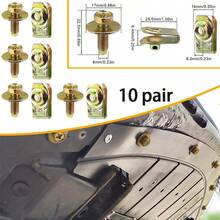 10pcs M6 Threaded Hex Washer U-Clips, Automotive Metal Fastener Kit For Floor, Fender, Bumper, Hood, Rust-Proof And Durable, Car Repair And Modification Fixings - 10 Pairs Of Threaded Metal U-clamps - View 11