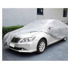 Silver Sport Car Cover Waterproof UV-Proof Windproof For All Weather Indoor Outdoor Mirror Pockets  ,L(480*175*120CM) - Silver - View 11