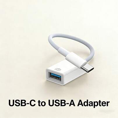 1 pieza Adaptador USB-C a USB-A de carga rápida, Adaptador de cable OTG tipo C, Adaptador de transferencia de datos USB para cámara, unidad flash USB, teclado, mouse, hub, MIDI, convertidor Plug and Play compatible con iPhone 17/16 Pro Max/16 Pro/16 Plus/16/15, regalo de Pascua, fiesta de primavera