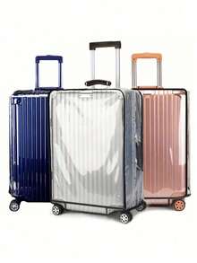 1pc Transparent Luggage Dust Cover, Made Of Waterproof PVC Material, Suitable For 20-Inch To 30-Inch Suitcases, Transparent Dust-Proof And Scratch-Resistant, Applicable For Beach Travel, College Dorm Move-In Season, Etc. Transparent Luggage Storage Bag, Easy To Find And Clean, Extending Travel And Luggage Lifespan (Suitcase Not Included) - Multicolor - View 6