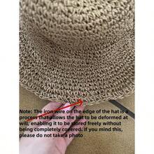1pc Women Fashion Straw Hat, Outdoor Beach Sun Hat, Braided Fisherman Hat For Summer Beach Holiday Sun Protection, Foldable Large Brim Sun Hat, Gift & Daily Use - Màu be - Xem 6