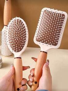 1/4件套美发造型梳套装，包含直发梳、剪发梳、卷发梳、气垫梳、防静电梳、按摩梳、柔顺梳、染发梳，适用于头发护理和造型，头皮按摩美发工具套装 - 彩色 - 查看 4