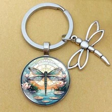 1 móc khóa hình chuồn chuồn bằng hợp kim kẽm, kiểu dáng giản dị, phù hợp mọi mùa - Màu Bạc Cổ - Xem 10