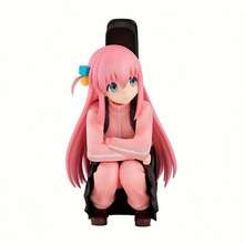 1pc Anime Style Posterior Gotou Figurine, Pink Hair Blue Eyes PVC Collectible Doll - Detailed Character Model In School Uniform, Suitable For Home Decor And Anime Fans - Ideal For Halloween And Christmas Display, Anime Doll (Customizable Face) - Multicolor - View 4