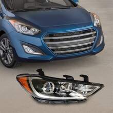 Halogen Headlight Assembly Front Right Headlight Direct Replacement For 2017-2018  Elantra Sedan, Right Passenger Side Headlamp - A - View 3