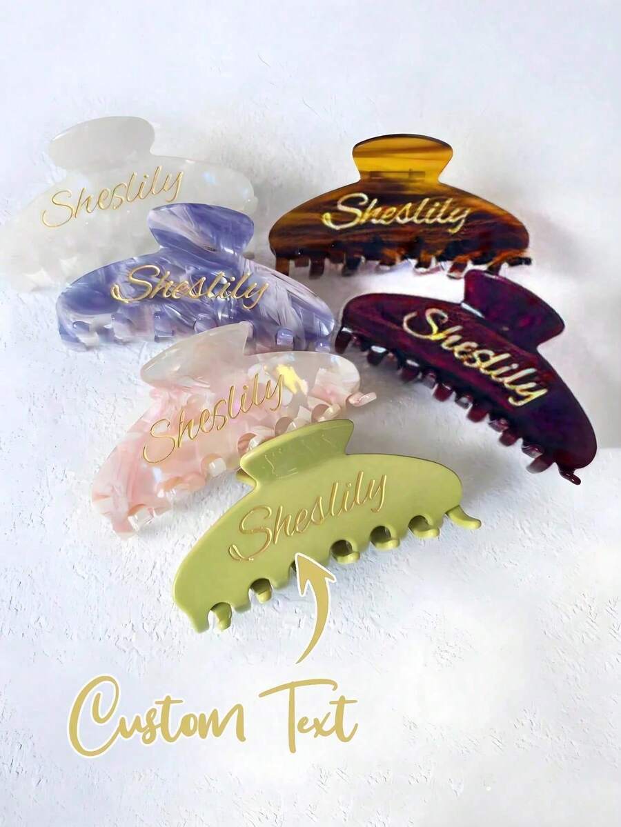 1pc Personalized Gameday Name Custom Hair Clip, Bridesmaid Gift, Customized Name Hair Claw, Hair Accessory, Custom Name Hair Clip, Hair Clip, Personalized Gift, Birthday Gift, Party Favor, Anniversary Gift, Hair Accessory Gift, Wedding Hair Accessories, Spring Summer Bright Colors, Cute, Funny, Kawaii, Y2K, Unisex,Vacay Vibe Au,Hair Accesoriesfor Women