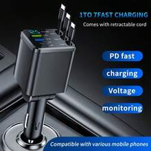 100W 2Type-C Car Charger Fast Charging PD QC3.0 USB C Car Phone Charger Type C Adapter In Car Compatible With Iphone Holiday Gift - one-size - View 2