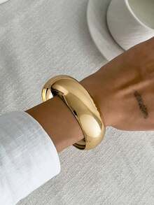 3pcs Set Exaggerated Asymmetric Resin Semi-Transparent Bracelet Set, Versatile For Women - Multicolor - View 4