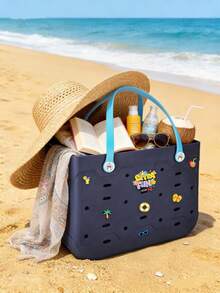CSjihua 2026 1PC Large Capacity EVA Toiletry Bag Beach Handbag - Perfect For Outdoor Sports, Pool, Boating, And Travel - Multi-Purpose Tote Bag, Shoulder Bag, Ventilated, Durable Storage Bag - 彩色 - 查看 2