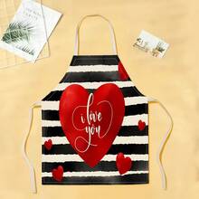 1pc Snow Mountain Pattern Apron, Creative Funny Fashion Printed Apron, Home Cleaning Apron, Easy Clean Kitchen Cooking Apron, Creative Home Apron - Multicolor - View 19