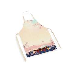 1pc Cherry Blossom Pattern Apron, Creative Funny Fashion Printed Apron, Home Cleaning Apron, Easy Clean Kitchen Cooking Apron, Creative Home Apron - Multicolor - View 11