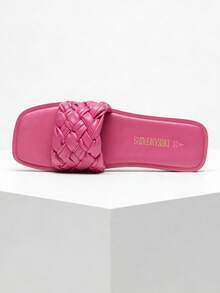Sandalias planas de mujer - Rosado Sandía - Ver 2