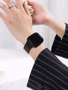1件 PC 硬材質電鍍金鏤空錶殼保護殼，相容 40mm 41mm 42mm 44mm 45mm 46mm 49mm，新款錶殼防撞保護套，適用 Ultra 系列 11/10/9/8/7/6/5/4/3/2/1 SE Ultra 3/2/1，女款/男款 - 黑色 - 查看 10
