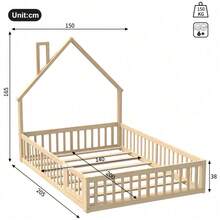Kids Bed Frames, Headboards & Footboards - Natural + Pine + 140cm*200cm - View 7