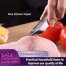 1/2/3pcs Stainless Steel Straight & Curved Tweezers, Turkey Feather Plucker, Fish Bone Tweezers, Hotel Supplies Fish Bone Tweezers, Poultry Plucker, Garlic Peeler, Vegetable Peeler, Multi-Function Stainless Steel Clamps, Kitchen Tools - View 12