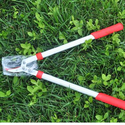 Red Lightweight (550g)Scissors For Women, Compact,Heavy Duty Anvil Lopper, Telescopic Tree Pruner With Sharp Blade, Garden Branch Cutter For Thick Branches