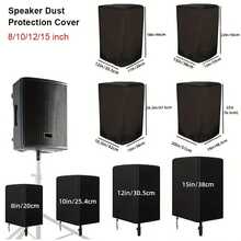 1pc Waterproof Polyester Powered Speaker Dust Protection Cover 210D Oxford Cloth UV-Protected Upright Speaker Equipment Cover Cloth Bag Protective Audio Fabric Cover - Multicolor - View 4