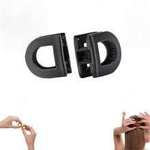 2pcs Women Magnetic Flat Hair Clips - Strong Non-Slip No Trace No Residue, Suitable For Home And Travel, Easy To Use Hair Styling - A - View 9