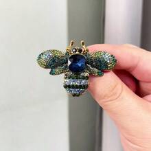 1 Piece Retro Bee Design Rhinestone Alloy Brooch Suitable For Women's Clothing Accessories - Golden - View 3