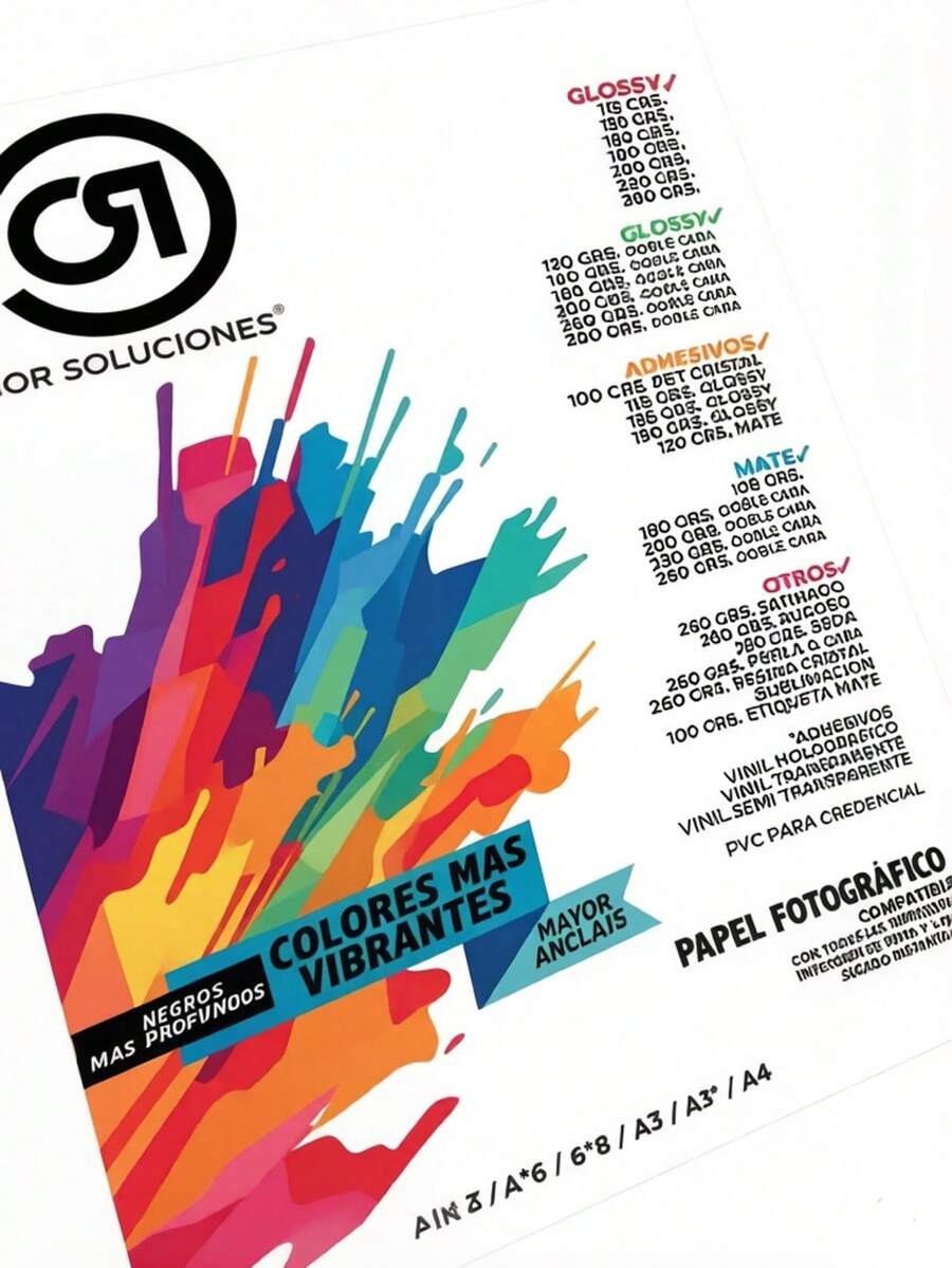 SUROQUE 50 Hojas Papel Fotográfico Glossy 200gr. A4. - Blanco - Ver 1