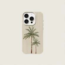 1pc TPU Material Pink Striped & 5 Palm Tree Pattern Phone Case Compatible With IPhone 17 Pro Max/17/16 Pro Max/15/13/12/11, S20 FE/A15/S24/A55, Note 11/12/13 Pro, Full Coverage Anti-Drop Soft Protective Cover - 米色 - 查看 6