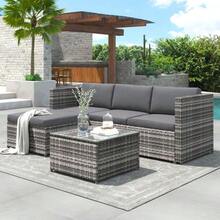 Outdoor Table & Chair Sets - Grey - View 4
