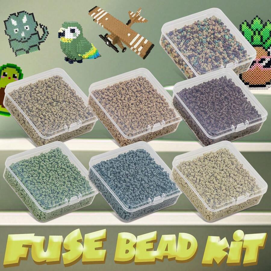 3100颗2.6毫米迷你熔珠像素拼图铁珠DIY高品质手工礼品 - 2.6mm拼豆豆 - 查看 1