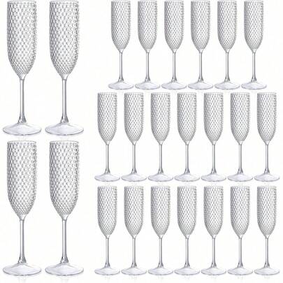 Ly sâm panh cưới không vỡ 5.5oz, ly cocktail kim cương tái sử dụng, ly pha lê cổ điển, thích hợp cho tiệc cô dâu, đám cưới, lễ đính hôn, tiệc sinh nhật, lễ tốt nghiệp, kỷ niệm, tiệc bể bơi, tiệc bãi biển, đám cưới ngoài trời, ăn tối, dã ngoại và nhiều dịp khác.