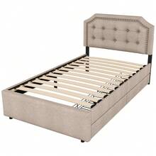 Bed Bases & Foundations - Beige+Brown + MDF - View 10