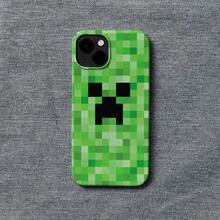 1 ốp lưng điện thoại kiểu Creeper Pixel, họa tiết khối 3D màu xanh lá cây, vỏ bảo vệ mềm chống rơi vỡ, phụ kiện độc quyền dành cho game thủ, ốp trang trí cá nhân hóa sáng tạo tái hiện các yếu tố kinh điển của Minecraft. - Nhiều màu - Xem 4