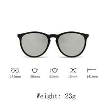 1 Cặp kính thời trang nữ kiểu retro tròn đơn giản - màu đen - Xem 4