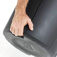 Hyper 20 Gallon Heavy Duty Plastic Garbage Can, Included Lid, Black - 20 加侖+1 - 查看 2