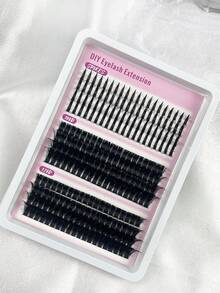 12 Rows Lash Clusters With Spikes & Bottom Lashes Fluffy Volume 240 Pcs Manga Natural Spiky Cluster False Eyelashes Fairy Cluster Lashes Wispy Manga Lash C/D Curl Individual 100D 120D Anime Mink Lashes Extensions Full Pack DIY At Home - D - View 6