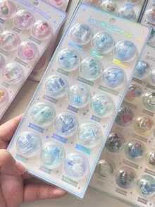 3D水晶浮雕贴纸 - 太空舱、幽灵糖果、行星、立体实心贴纸，适用于DIY剪贴簿、水瓶、手机壳、贴纸交换 - 彩色 - 查看 5