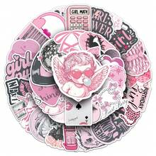 50张粉色幸运贴纸，Y2K风格贴纸，Y2K市中心贴纸，Y2K礼物，复古贴纸，90年代贴纸，防水乙烯基贴纸，适用于信封、水瓶、电脑、笔记本电脑、手机、行李箱、笔记本、冰箱等。 - T - 查看 2