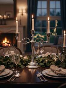 1 件/套金属烛台，欧式宫廷风格，适用于客厅咖啡桌摆设、餐桌日常装饰、玄关边桌点缀、卧室梳妆台装饰、书房氛围布置、书架装饰、壁炉架装饰、飘窗布置、阳台休闲桌、家庭酒吧装饰、欧式宫廷家居布置、豪华别墅客厅装饰、法式城堡装饰、英式庄园风格、小公寓优雅升级、出租公寓复古风格。 - 多款式 - 查看 7