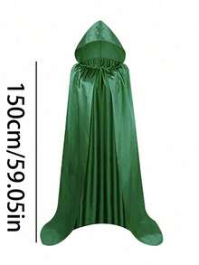 Áo choàng trùm đầu Halloween, Áo choàng phù thủy màu đen mềm mại dành cho cả nam và nữ, Trang phục cosplay, Đồ dùng tiệc tùng, Trang trí ngày lễ - 1 cái - Xem 33