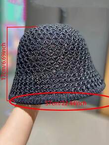 Sombrero de sol calado de primavera y verano, sombrero de cubo de estilo bohemio y sombrero de punto de ala ancha transpirable. Protección UV, moda multifuncional, puede hacer que el rostro se vea talla grande pequeño. Adecuado para compras, salidas, viajes de vacaciones, viajes al trabajo, picnics, playas, campamentos de verano y reuniones. Muy adecuado para vacaciones, cumpleaños, regalos de damas de honor, San Valentín, regalos y recuerdos del Ramadán y el Eid. Estilos de pareja disponibles. (Múltiples colores disponibles) - Multicolor - Ver 3