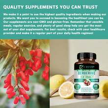 XEMENRY Berberine Capsules - Support Gut And Digestive Health, Promote Heart Health, Cholesterol Control, Regulate Blood Sugar Levels - 120pcs - Two bottle-More favorable - View 3