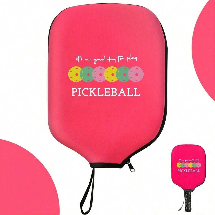 Pickleball Paddle Cover - Pickleball Paddle Sleeve, Pickleball Paddle Protector - Pink - View 1