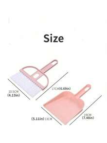Cat, Hamster, Dustpan & Small Broom Set, Professional Pet Cleaning Tools, Rabbit Litter Scoop, Guinea Pig Litter Box Broom Accessories - Multicolor - View 8