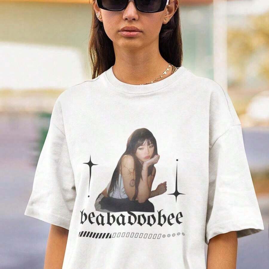 Beabadoobee Inspired Graphic Tee - Retro Aesthetic Music Shirt - Fan Art-Shirt - 90s Vintage Style Unisex Top FoMinimalist Style Sweatshirt - White 6 - 查看 1