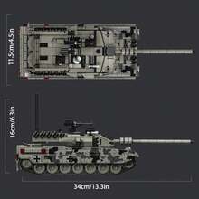 [Tank Building Blocks] 2026 New Military Tank Assembly Building Blocks, Main Battle Tank Cannon, Suitable For Adults Creative Holiday Gifts, Toy Birthday Gifts, Halloween Gifts, Christmas Gifts, Holiday Gifts, Bagged - Multicolor - View 4