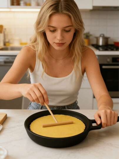 Reusable Wooden T-Shaped Pancake Spatula, Easy To Clean, Wooden Pancake Tool, Suitable For Various Pancake Pots - Kitchen Utensils, Suitable For Home Or Professional Use, Pancake Tool, Kitchen Essential, Easy To Use, Durable, High-Quality Kitchen Tool