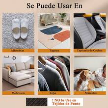 5 piezas Quitapelusas portátil - Cepillo reutilizable de doble cara para viaje para eliminar pelusa, pelo de mascota y polvo de ropa y muebles - Caja de recolección de polvo invisible - Ver 3