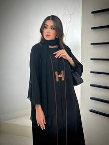 New Arrival Ramadan Abaya Dress, Fashionable Long Robe For Ramadan - Black - View 2