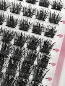 144片D型卷翘浓密睫毛嫁接片，12盒，8-16毫米混合长度，卷翘浓密，适合日常妆容或特殊场合佩戴。睫毛簇、睫毛片、单根睫毛、假睫毛、假睫毛 - D - 查看 6